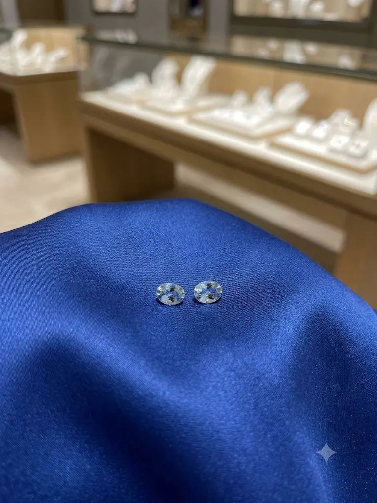 AAA+ Certified Quality Natural Aquamarine, Oval Shaped, lite Blue Colored, Weight 0.34Ct.,Dimensions 5x3mm. Refractive Index, Gem255